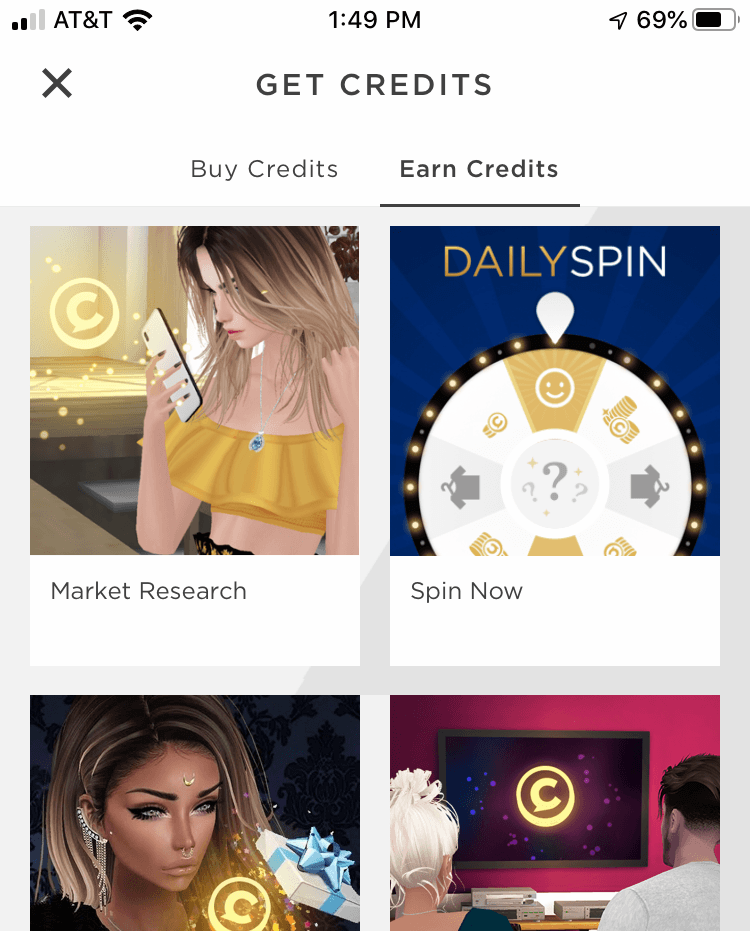 IMVU call to action
